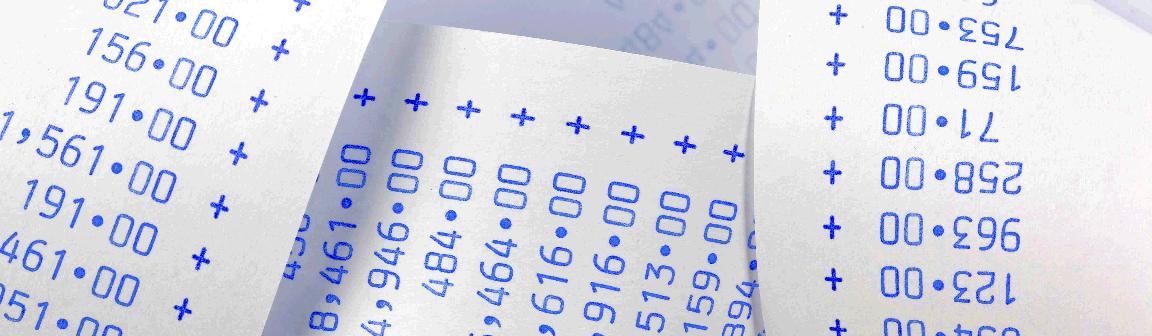 RechenstreifenmitZahlenKostenAusgabenUmsatzundGewinn